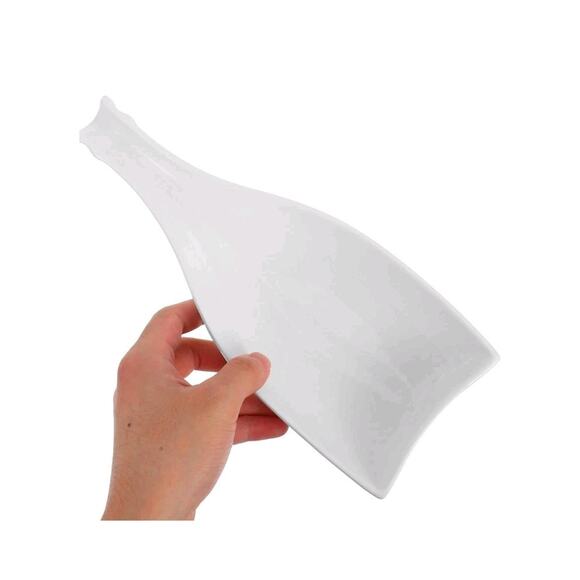 Unique Wine Bottle Shape Ceramic Serving Platter for Appetizers and Cold Dishes - Picture 6 of 9